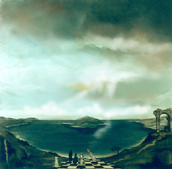 Olieverf op doek 100 cm x 100 cm Surrealisme afbeelding 2