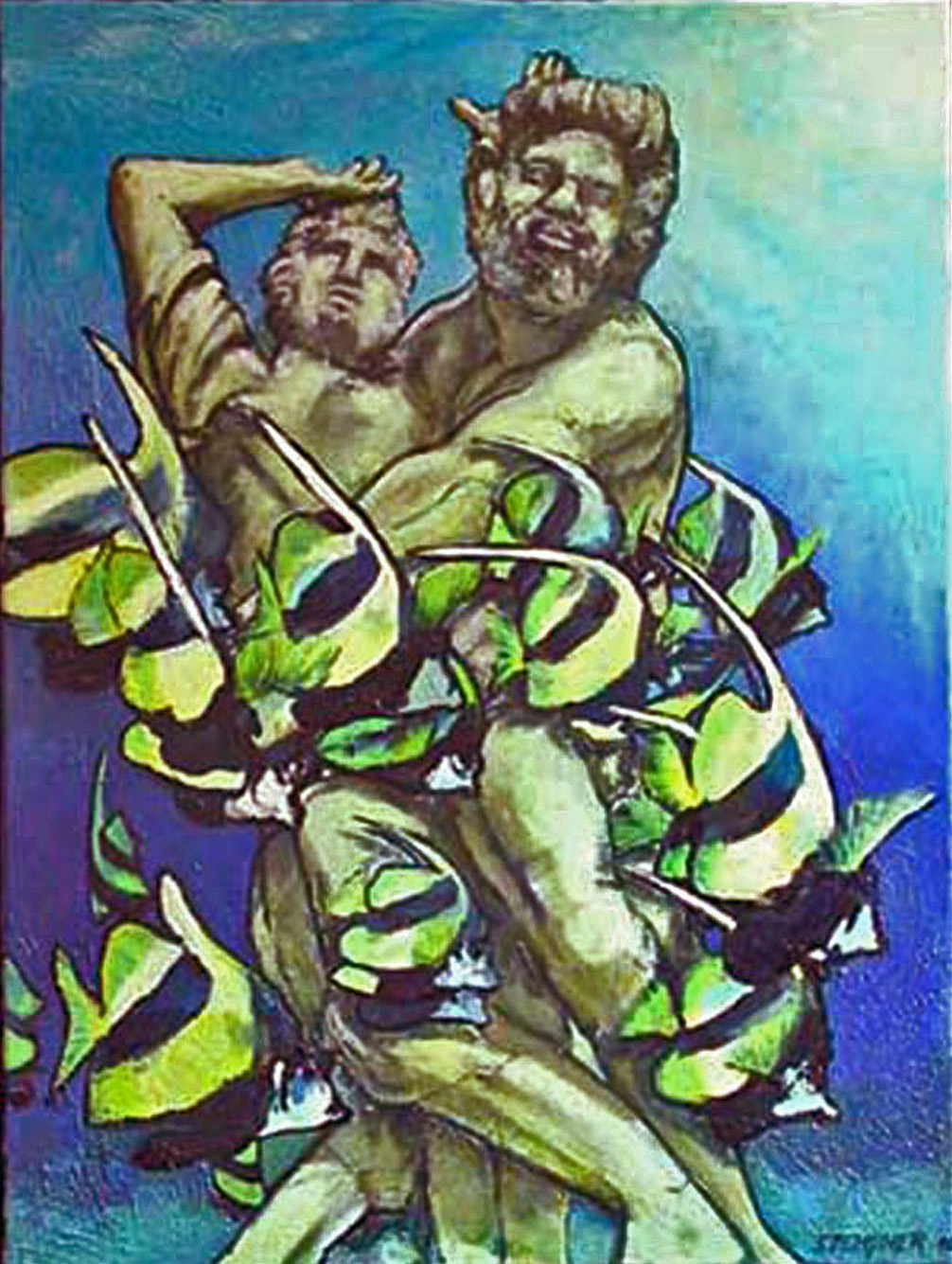 Olieverf op doek   70 cm  x  90 cm 'klassieke fantasie' Surrealisme afbeelding 7