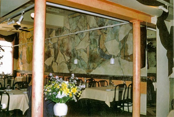 Wand decoratie . Restaurant de Kubus Nijmegen